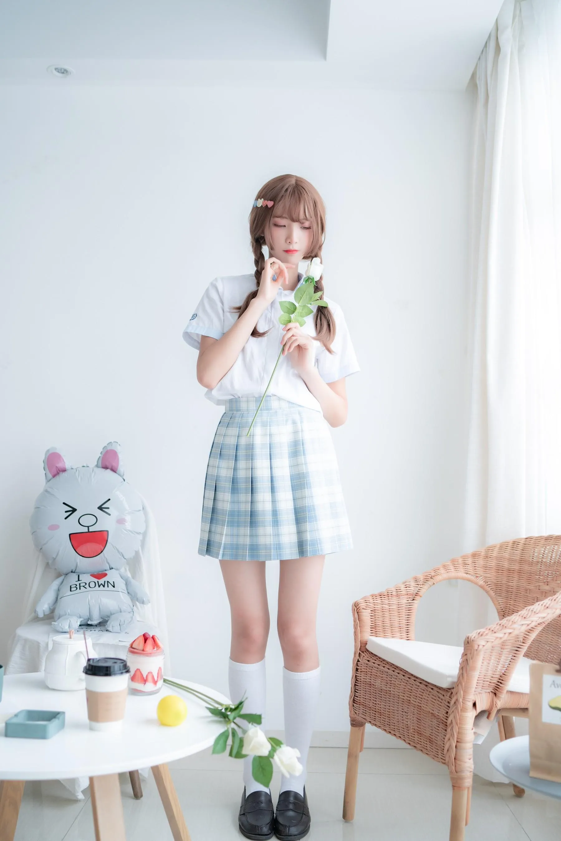 西瓜少女 NO.012 民宿私房淡蓝JK [47P]插图